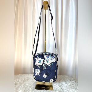 Floral Vera Bradley Crossbody Bag in Navy Blue NWT